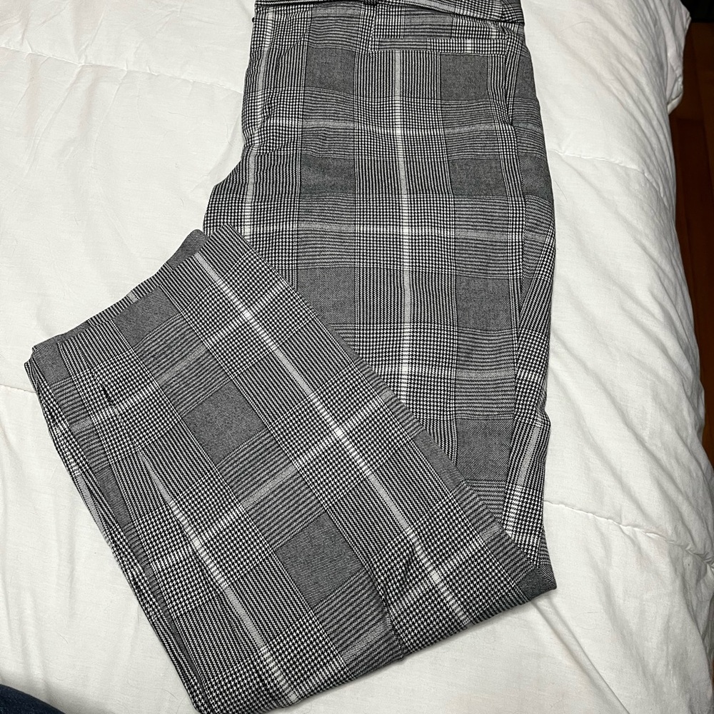 Banana Republic Sloan grey plaid crop pants - 10US